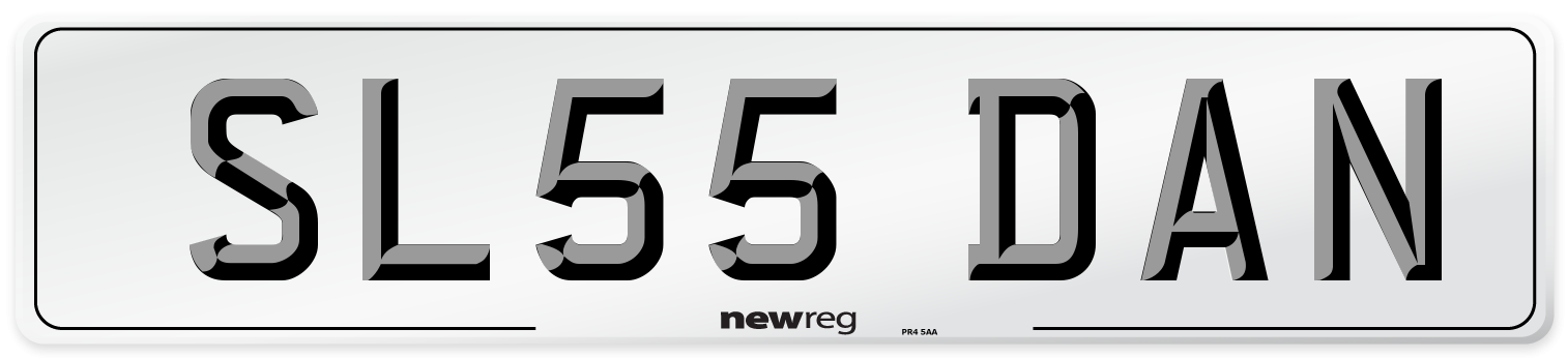 SL55 DAN Number Plate from New Reg